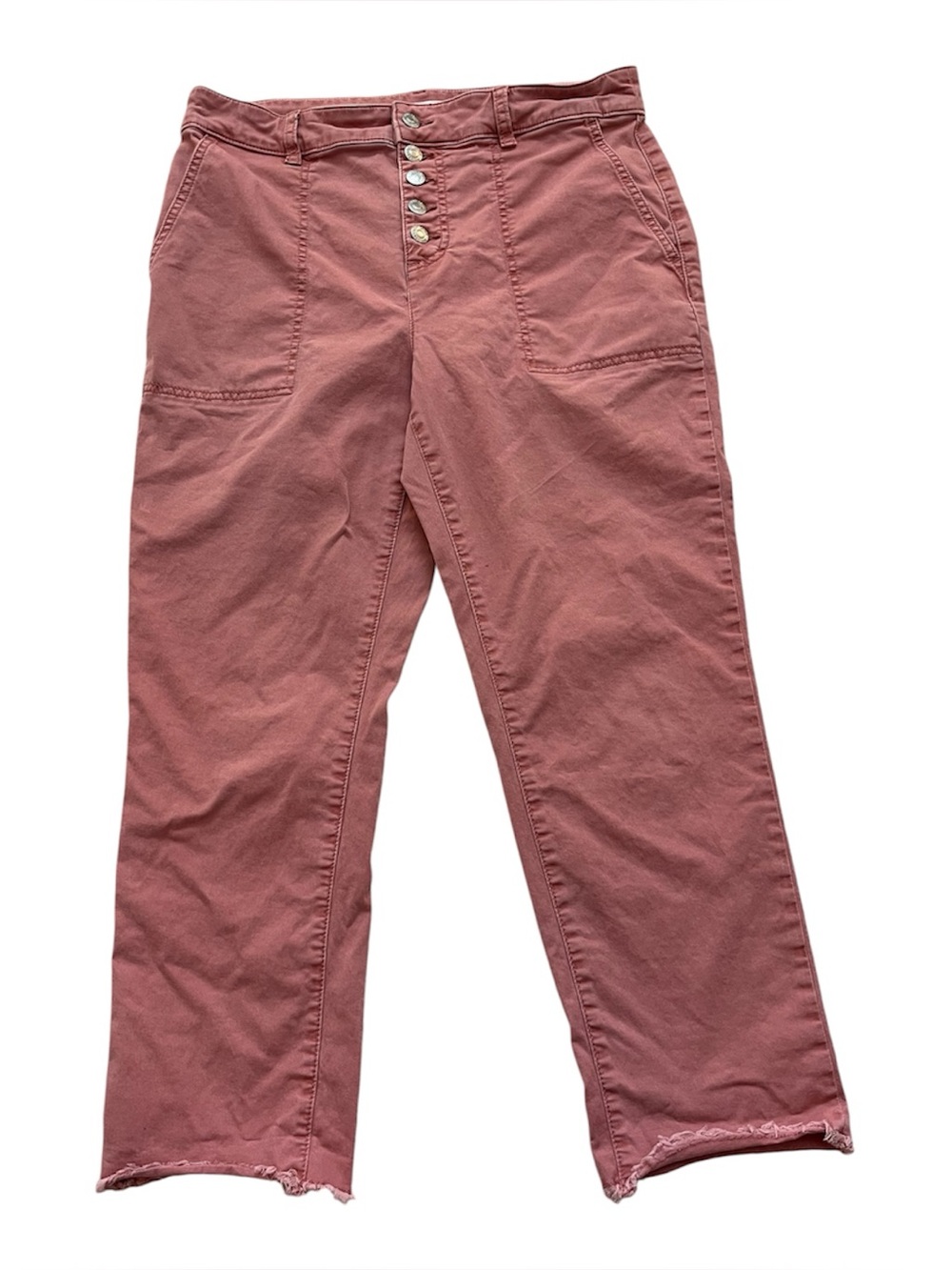 Loft Pink Cotton Twill Chino Pants 10
